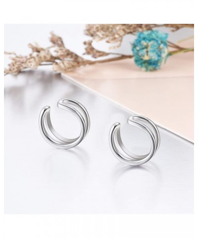 Ear Cuff Wrap Earrings 925 Sterling Silver Non Pierced Cartilage Earring for Women Jewelry Gifts White $11.93 Earrings