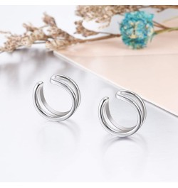 Ear Cuff Wrap Earrings 925 Sterling Silver Non Pierced Cartilage Earring for Women Jewelry Gifts White $11.93 Earrings