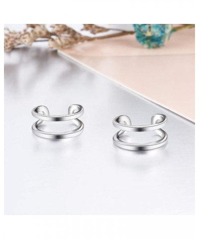 Ear Cuff Wrap Earrings 925 Sterling Silver Non Pierced Cartilage Earring for Women Jewelry Gifts White $11.93 Earrings