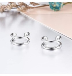 Ear Cuff Wrap Earrings 925 Sterling Silver Non Pierced Cartilage Earring for Women Jewelry Gifts White $11.93 Earrings