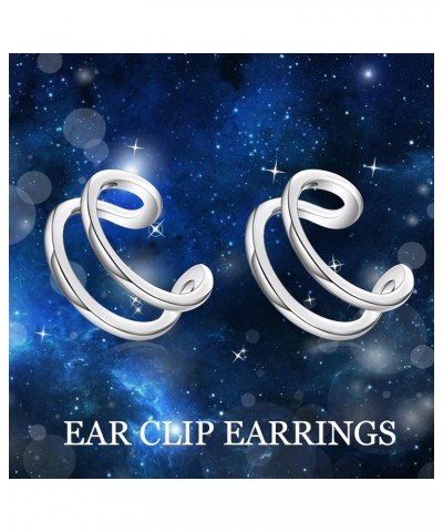 Ear Cuff Wrap Earrings 925 Sterling Silver Non Pierced Cartilage Earring for Women Jewelry Gifts White $11.93 Earrings