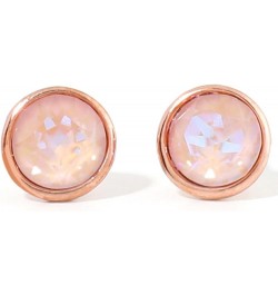 The Austrian SWAROVSKI Crystal Elements Stud Earrings Post Made of S925-made in Korea Rosegold-Dusty Pink DeLite $9.50 Earrings