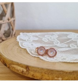 The Austrian SWAROVSKI Crystal Elements Stud Earrings Post Made of S925-made in Korea Rosegold-Dusty Pink DeLite $9.50 Earrings