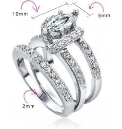 Personalize 1.5-2.5CT Cubic Zirconia Enhancer Guard Round Solitaire Halo Marquise AAA CZ Baguette Band Inset Anniversary Stat...