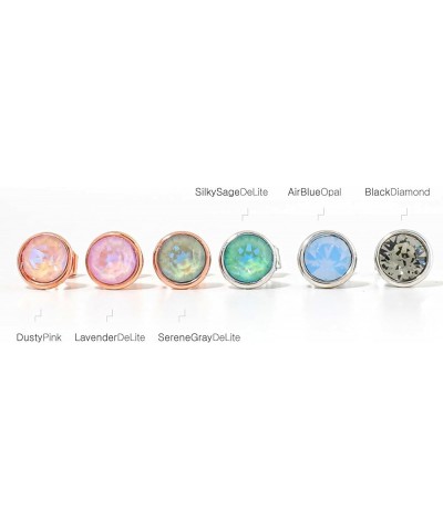 The Austrian SWAROVSKI Crystal Elements Stud Earrings Post Made of S925-made in Korea Rosegold-Dusty Pink DeLite $9.50 Earrings