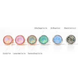 The Austrian SWAROVSKI Crystal Elements Stud Earrings Post Made of S925-made in Korea Rosegold-Dusty Pink DeLite $9.50 Earrings