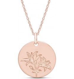 Mother's Day Gift Birth Flower Month Necklace 925 Sterling Silver Engraved Custom Floral Pendant Dainty Disc Charm Hand Stamp...