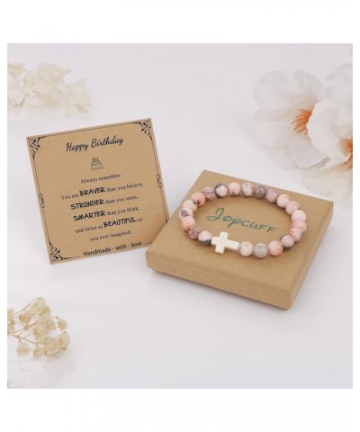 Birthday Gifts for Women Girls Natural Stones Bracelets 13 16 18 21 30 40 50 60 70 80 Year Old Happy Birthday Gifts for Girls...