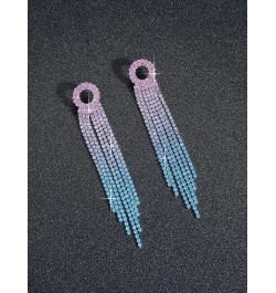 Rhinestone Earrings Dangling for Women Girls, Boho Tassel Long Sparkle Dangle Earrings, Long Tassel Dangle Drop Earrings Wedd...