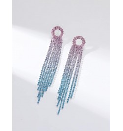 Rhinestone Earrings Dangling for Women Girls, Boho Tassel Long Sparkle Dangle Earrings, Long Tassel Dangle Drop Earrings Wedd...