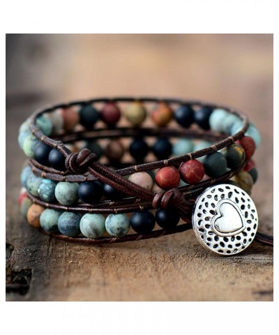 Boho Leather Wrap Bracelets for Women Cute Stackable Heart Summer Bracelets for Women Trendy 2024 Mothers Day Gifts B45:wrap ...