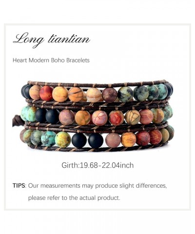 Boho Leather Wrap Bracelets for Women Cute Stackable Heart Summer Bracelets for Women Trendy 2024 Mothers Day Gifts B45:wrap ...