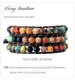 Boho Leather Wrap Bracelets for Women Cute Stackable Heart Summer Bracelets for Women Trendy 2024 Mothers Day Gifts B45:wrap ...