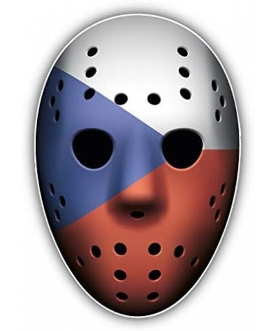 Czech Republic Flag Ice Hockey Goalie Mask Round Metal 0.75" Lapel Pin Hat Shirt Pin Tie Tack Pinback $7.67 Brooches & Pins