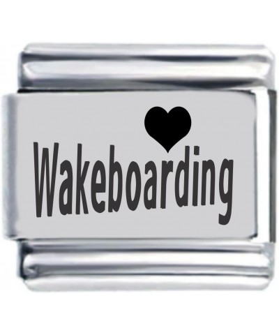 Heart Wakeboarding Laser Italian Charm $7.58 Bracelets