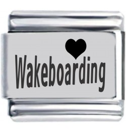 Heart Wakeboarding Laser Italian Charm $7.58 Bracelets