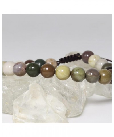 Natural Gemstone Bracelet Adjustable Macrame Gems Stones 8mm (0.31") Round | Beads Healing Crystals Quartz | Chakra Bracelet ...