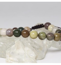 Natural Gemstone Bracelet Adjustable Macrame Gems Stones 8mm (0.31") Round | Beads Healing Crystals Quartz | Chakra Bracelet ...