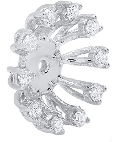 0.15 Carat (ctw) Round Diamond Removable Jackets For Stud Earring (Only 1pc) White Gold 10K $75.53 Earrings