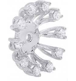 0.15 Carat (ctw) Round Diamond Removable Jackets For Stud Earring (Only 1pc) White Gold 10K $75.53 Earrings