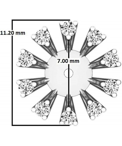 0.15 Carat (ctw) Round Diamond Removable Jackets For Stud Earring (Only 1pc) White Gold 10K $75.53 Earrings