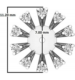 0.15 Carat (ctw) Round Diamond Removable Jackets For Stud Earring (Only 1pc) White Gold 10K $75.53 Earrings