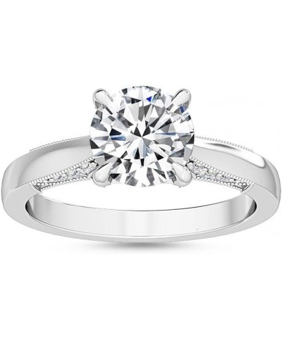 1-5 Carat (ctw) White Gold Round Cut LAB GROWN Diamond Solitaire Engagement Ring (Color H-I Clarity VS1-VS2) 9.0 White Gold $...