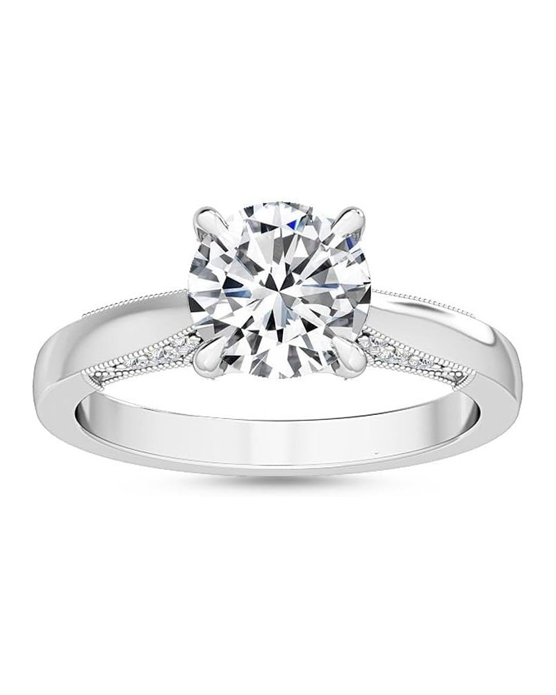 1-5 Carat (ctw) White Gold Round Cut LAB GROWN Diamond Solitaire Engagement Ring (Color H-I Clarity VS1-VS2) 9.0 White Gold $...