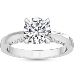 1-5 Carat (ctw) White Gold Round Cut LAB GROWN Diamond Solitaire Engagement Ring (Color H-I Clarity VS1-VS2) 9.0 White Gold $...