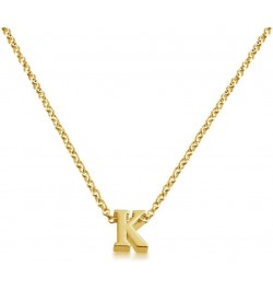 Initial Letter K Personalized Serif Font Small Pendant Necklace Thin 1mm Chain gold-plated-silver 20.0 Inches $27.77 Necklaces