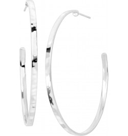 'Circle Up' Hammered Hoop Earrings in Sterling Silver Silver $34.85 Earrings