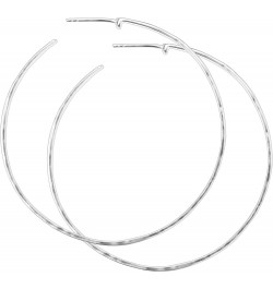 'Circle Up' Hammered Hoop Earrings in Sterling Silver Silver $34.85 Earrings