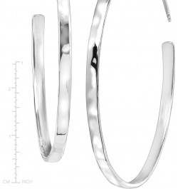 'Circle Up' Hammered Hoop Earrings in Sterling Silver Silver $34.85 Earrings