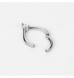 16g 8mm Surgical Steel Teardrop Septum Piercing Rings for Women Clear Tear CZ, Steel 16g 8mm $11.25 Body Jewelry