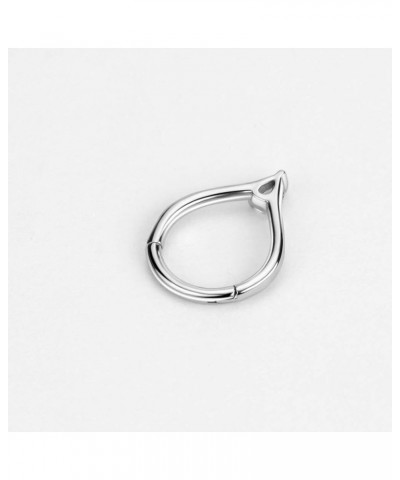 16g 8mm Surgical Steel Teardrop Septum Piercing Rings for Women Clear Tear CZ, Steel 16g 8mm $11.25 Body Jewelry