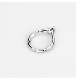 16g 8mm Surgical Steel Teardrop Septum Piercing Rings for Women Clear Tear CZ, Steel 16g 8mm $11.25 Body Jewelry