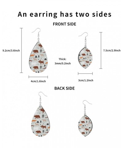 Dangle Earring MDF Wood Drop/Leaf Copper Plated Silver Hook Lightweight Earrings Multi 2 $6.37 Earrings