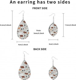 Dangle Earring MDF Wood Drop/Leaf Copper Plated Silver Hook Lightweight Earrings Multi 2 $6.37 Earrings