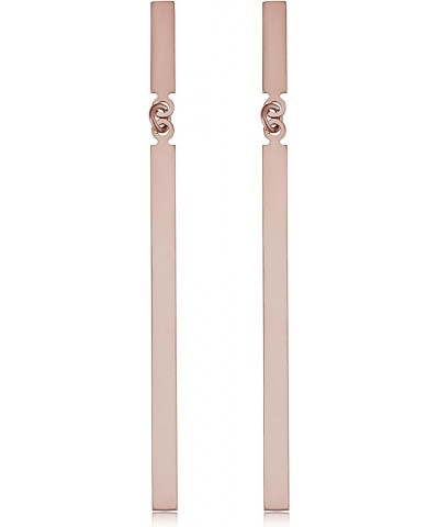 14k Yellow or Rose Gold Short and Long Vertical Bar Drop Earrings (1.75 inches long) Rose Gold $89.70 Earrings