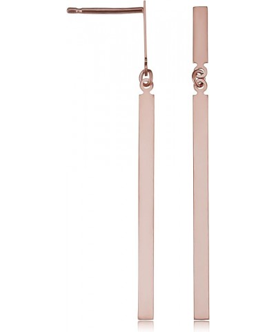 14k Yellow or Rose Gold Short and Long Vertical Bar Drop Earrings (1.75 inches long) Rose Gold $89.70 Earrings