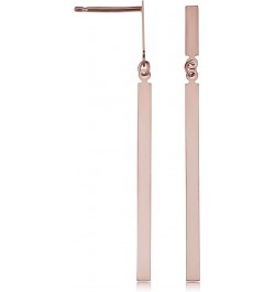 14k Yellow or Rose Gold Short and Long Vertical Bar Drop Earrings (1.75 inches long) Rose Gold $89.70 Earrings