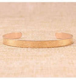 Gold Bracelets for Women Gifts Valentines Day Gifts for Her Uplifting Cuff Bangle Inspirational Mantra Engraved Rose Gold Jew...