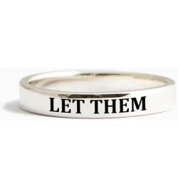 Let Them Ring - Let Them Stainless Steel Engraved Ring Jewelry for Women, Besties, Sisters, Best Friends, Self Worth Motivati...