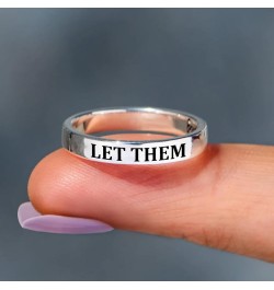 Let Them Ring - Let Them Stainless Steel Engraved Ring Jewelry for Women, Besties, Sisters, Best Friends, Self Worth Motivati...