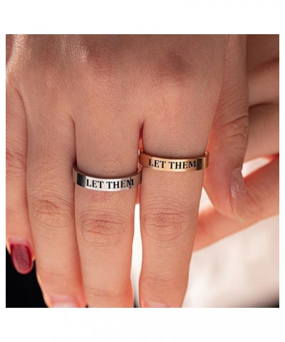 Let Them Ring - Let Them Stainless Steel Engraved Ring Jewelry for Women, Besties, Sisters, Best Friends, Self Worth Motivati...