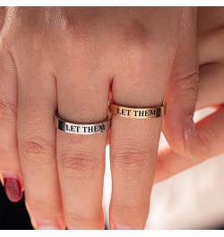 Let Them Ring - Let Them Stainless Steel Engraved Ring Jewelry for Women, Besties, Sisters, Best Friends, Self Worth Motivati...