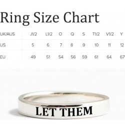 Let Them Ring - Let Them Stainless Steel Engraved Ring Jewelry for Women, Besties, Sisters, Best Friends, Self Worth Motivati...