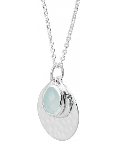 'Entranced' Natural Chalcedony Pendant Necklace in Sterling Silver, 18" + 2 20 Inches $28.00 Necklaces