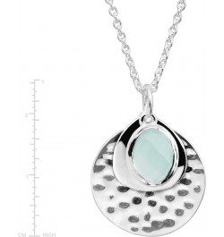 'Entranced' Natural Chalcedony Pendant Necklace in Sterling Silver, 18" + 2 20 Inches $28.00 Necklaces