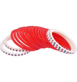 Indian Bridal Bangle Set Bollywood CZ Crystal Traditional Bridal Red Bangle Bracelet Jewelry Style 3 (Set of 48 Pcs) 2-6 $14....